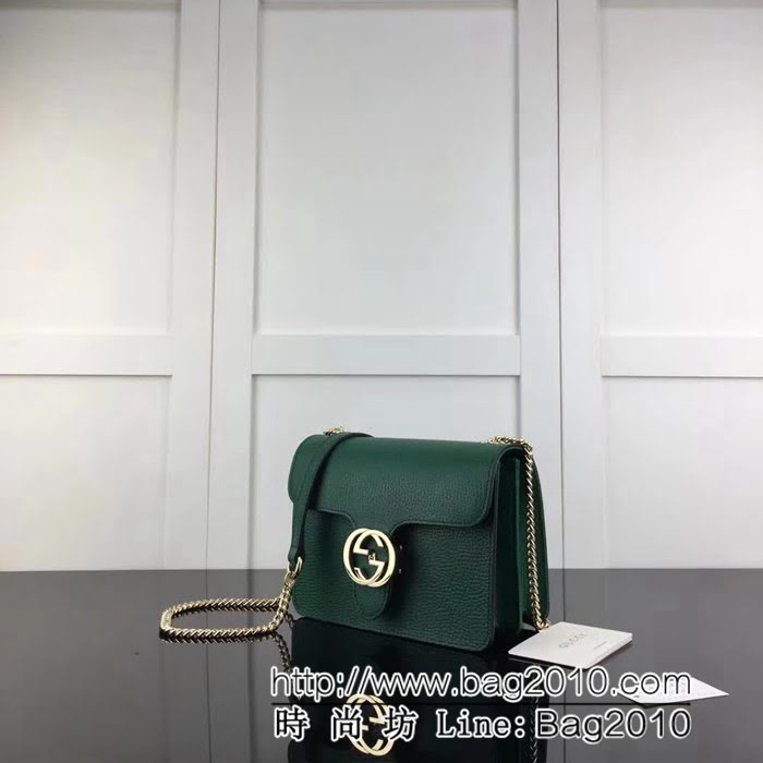 GUCCI古馳原單 新款專櫃品質原單貨實物實拍510304 綠色鏈條單肩斜挎包 HY1095